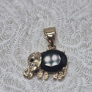 18k GF Elephant Pendant For Necklace